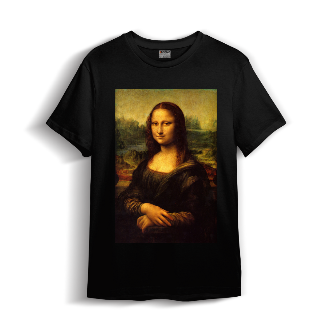Polera Estampado de Mona lisa Da Vinci