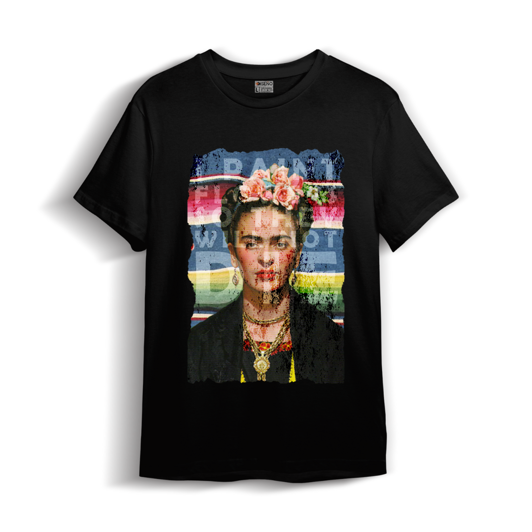 Polera Estampado Frida Khalo moda Vintage Algodón