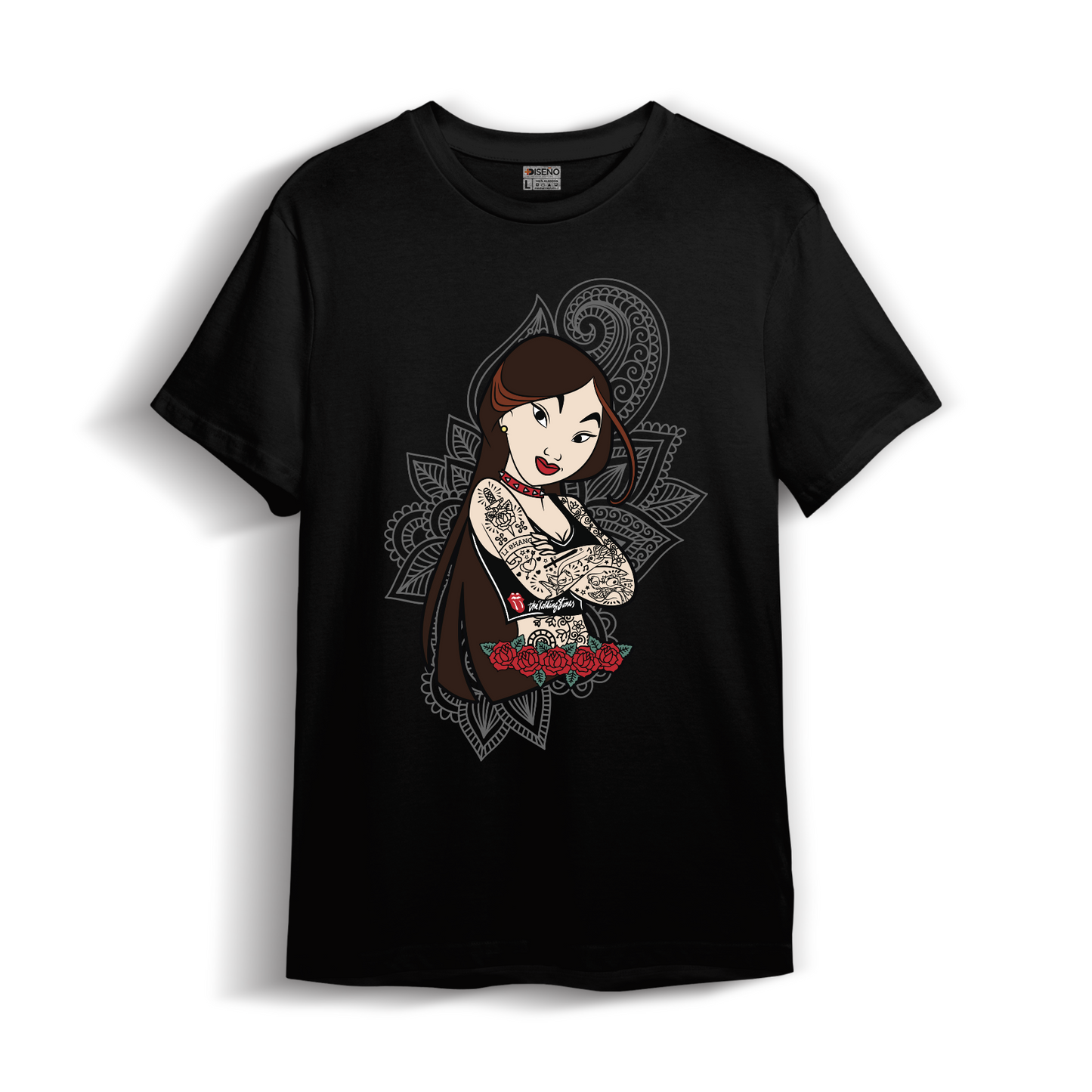 Polera Clasica Princesa Rockeras Rock Mulan 100 Algodón