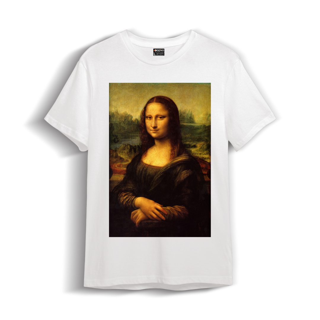 Polera Estampado de Mona lisa Da Vinci