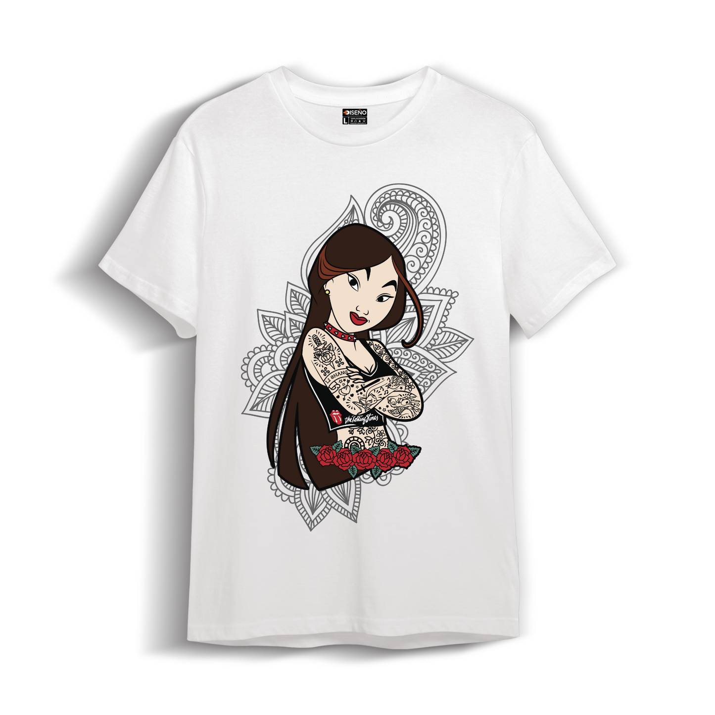 Polera Clasica Princesa Rockeras Rock Mulan 100 Algodón