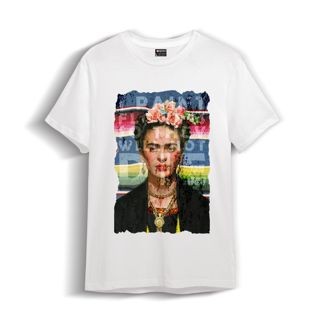 Polera Estampado Frida Khalo moda Vintage Algodón