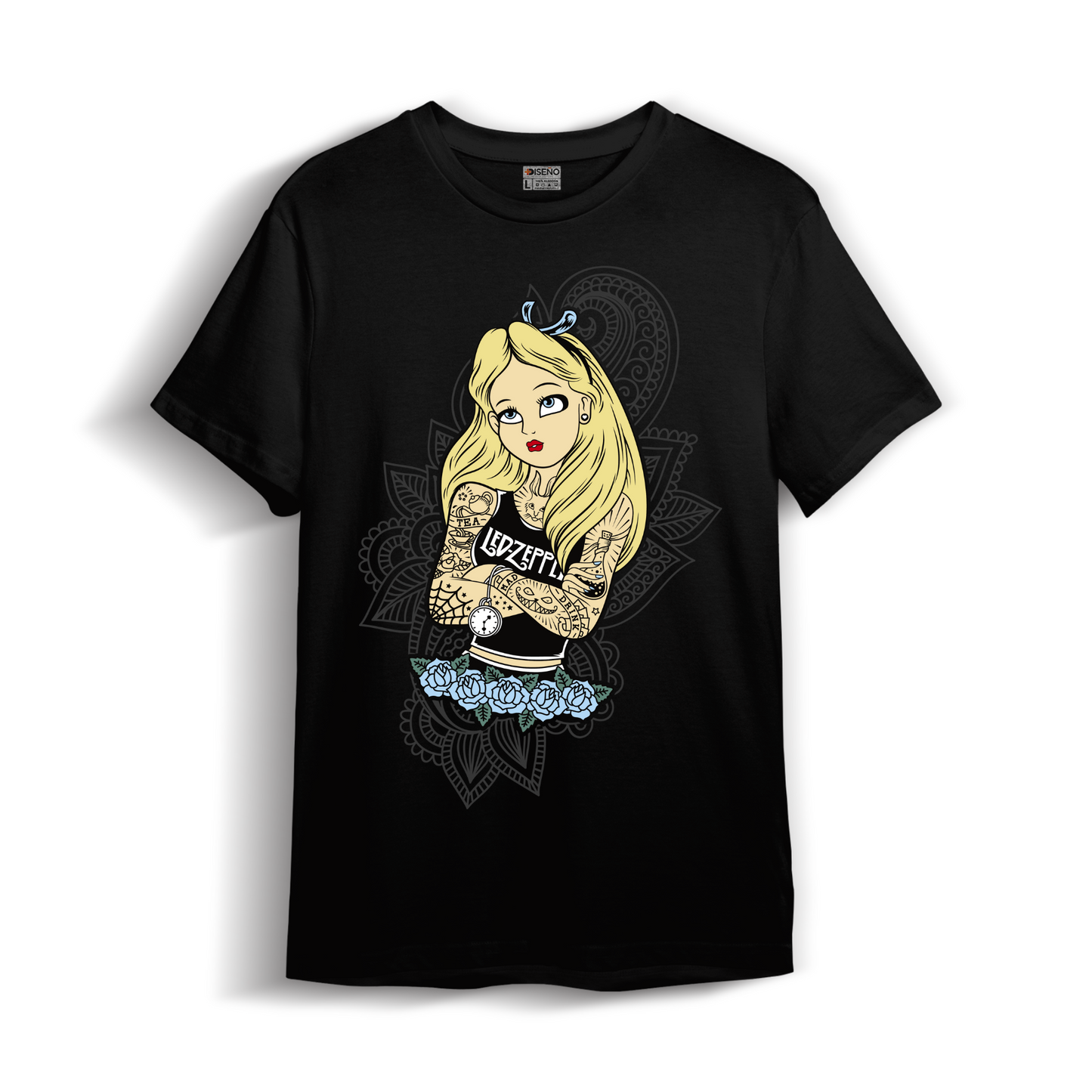 Polera Clasica Princesa Rockeras Rock Alicia 100 Algodón