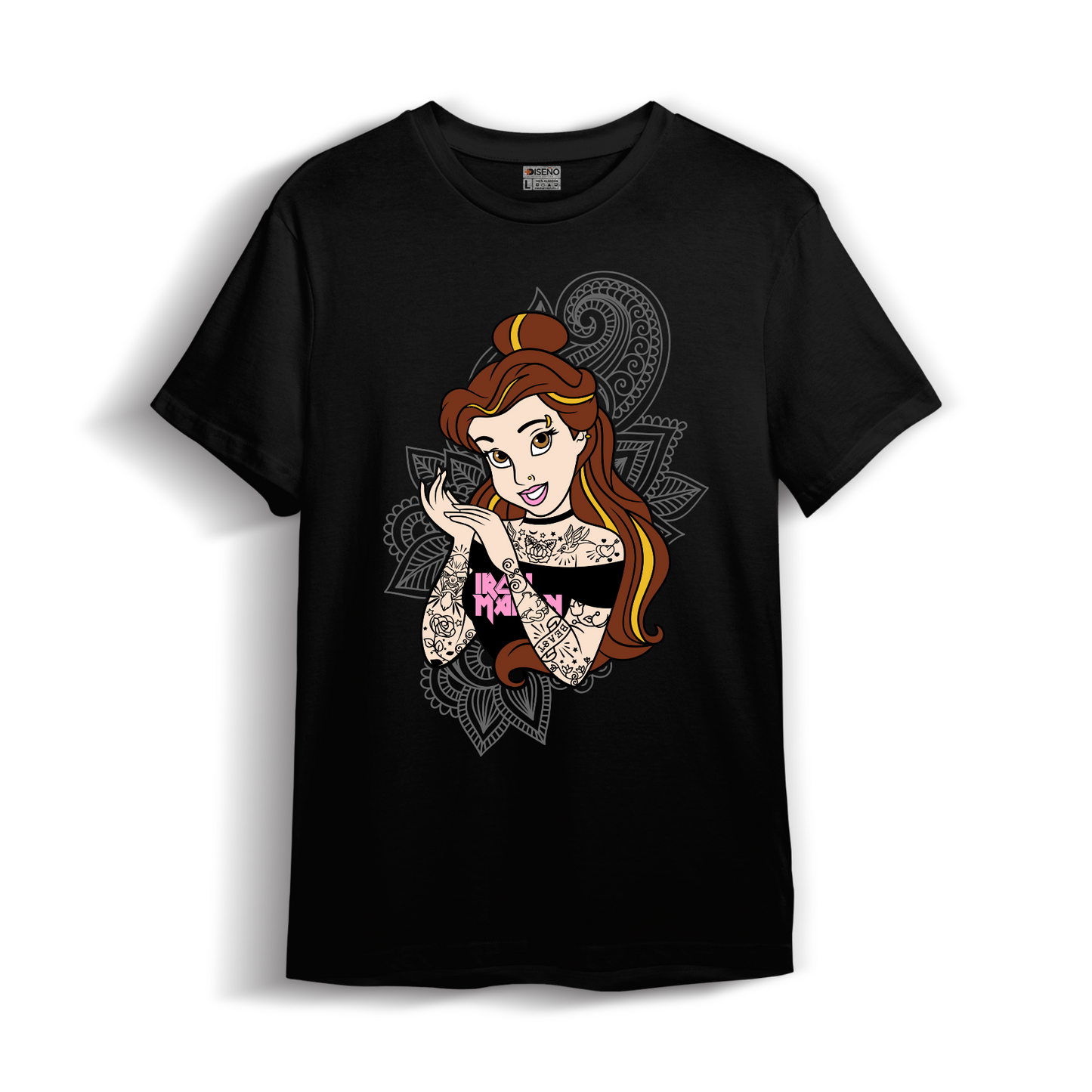 Polera Clasica Princesa Rockeras Rock Bella 100 Algodón