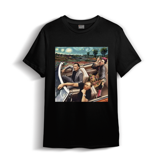 Polera Estampado Dali, Van goh, Frida Khalo moda Vintage Algodón