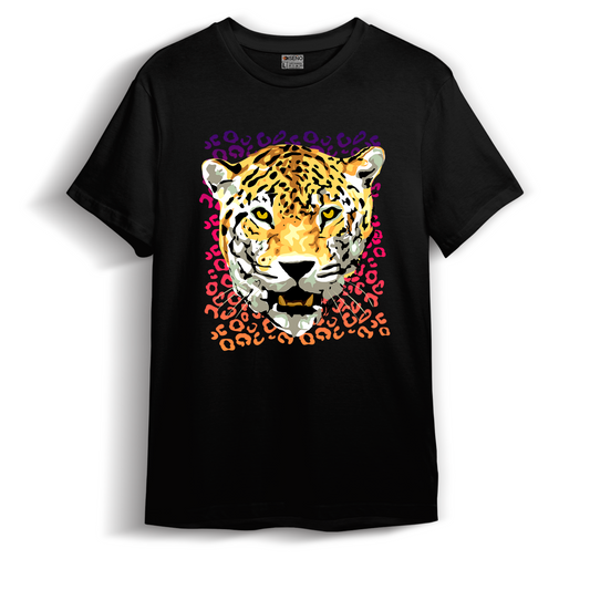 Polera Estampado de Leopardo moda Vintage