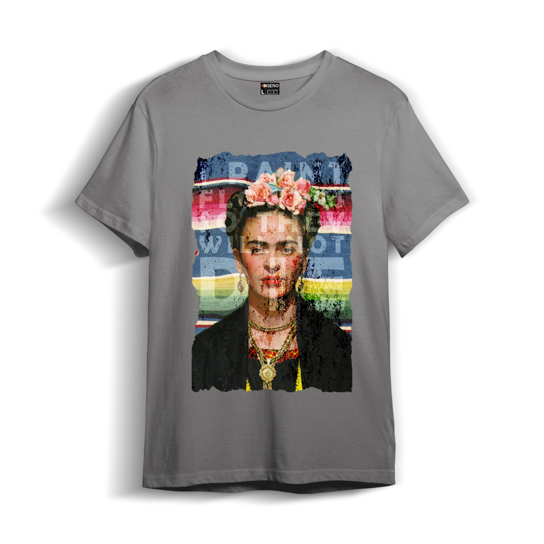 Polera Estampado Frida Khalo moda Vintage Algodón