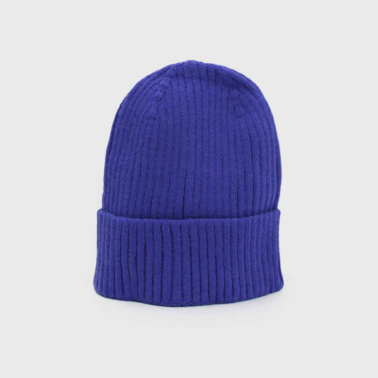 Gorro de lana Beanie punto canale liso