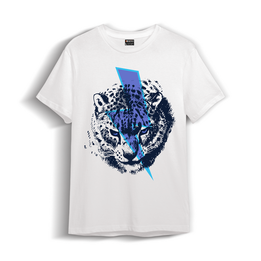 Polera Estampado de Leopardo Rayo moda Vintage