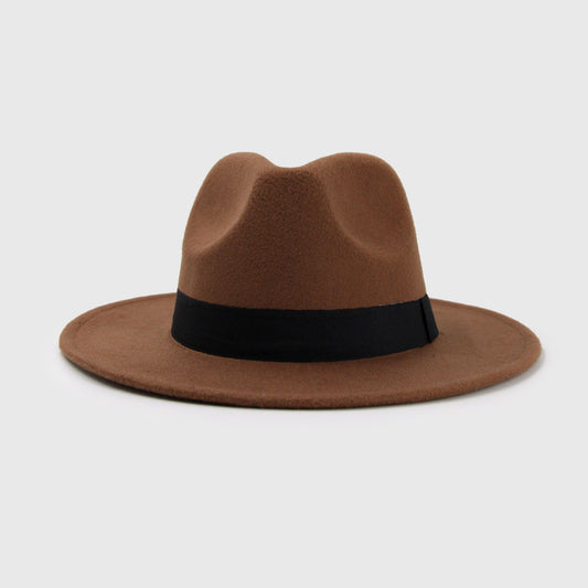 Sombrero De Paño Gorro Clásico Fedora Ajustable