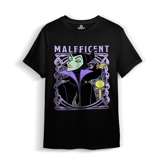 Polera Estampado Malefica Villana Vintage Algodón