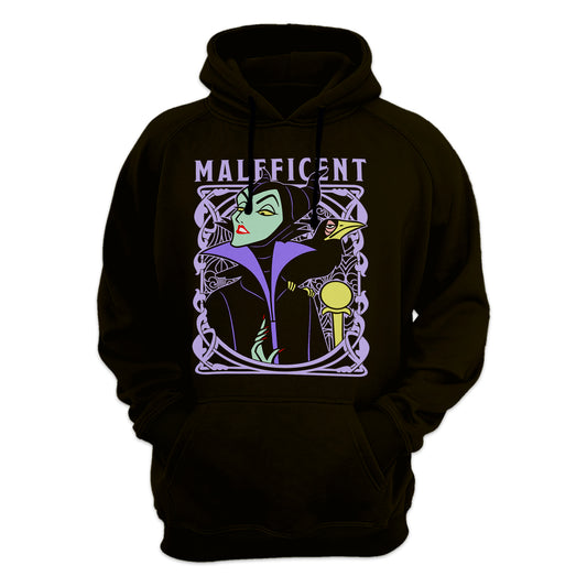 Poleron Canguro con capucha estampado Malefica